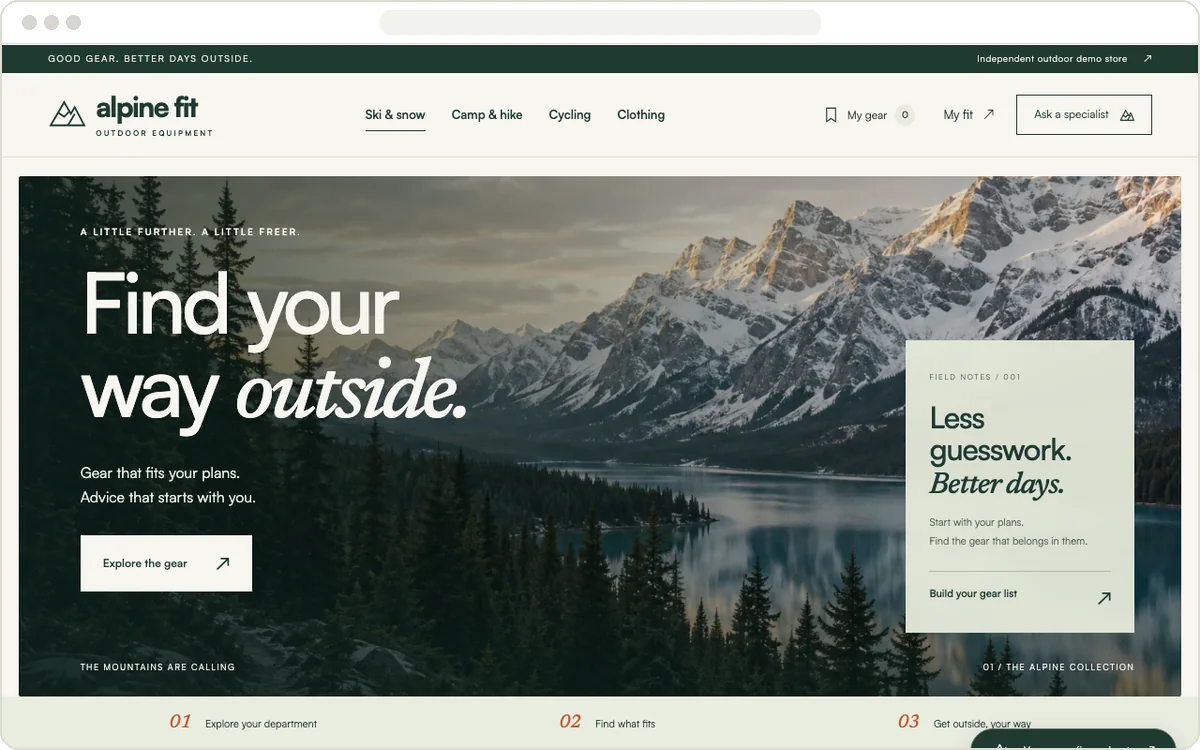 Alpine Fit storefront